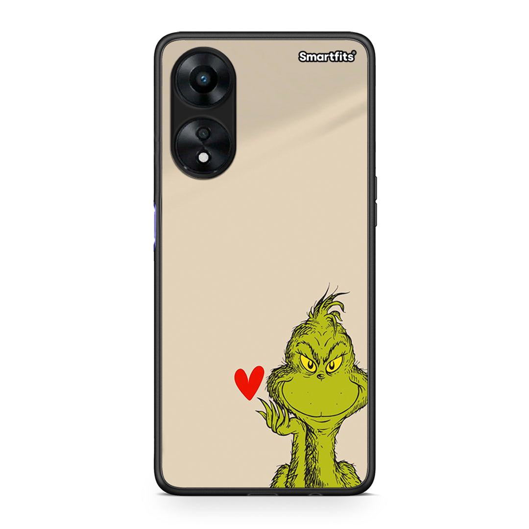 Θήκη Oppo A78 Xmas Grinch από τη Smartfits με σχέδιο στο πίσω μέρος και μαύρο περίβλημα | Oppo A78 Xmas Grinch Case with Colorful Back and Black Bezels