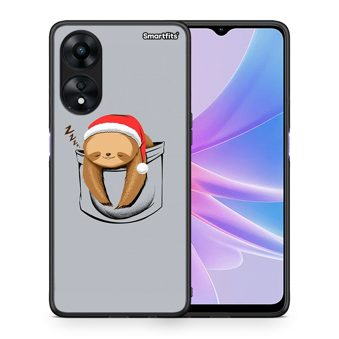 Θήκη Oppo A78 Xmas Zzzz από τη Smartfits με σχέδιο στο πίσω μέρος και μαύρο περίβλημα | Oppo A78 Xmas Zzzz Case with Colorful Back and Black Bezels