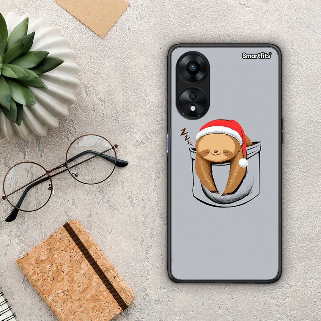 Θήκη Oppo A78 Xmas Zzzz από τη Smartfits με σχέδιο στο πίσω μέρος και μαύρο περίβλημα | Oppo A78 Xmas Zzzz Case with Colorful Back and Black Bezels