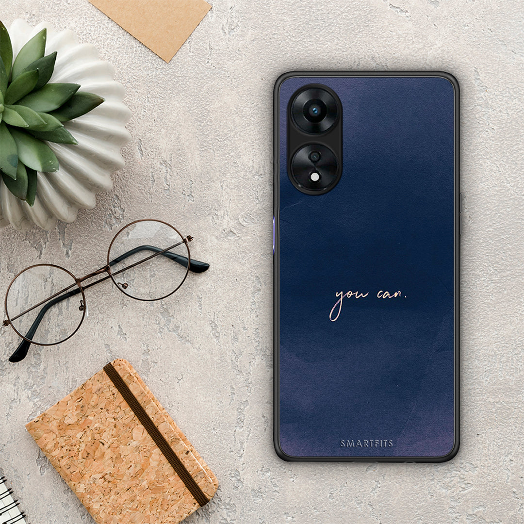 Θήκη Oppo A78 You Can από τη Smartfits με σχέδιο στο πίσω μέρος και μαύρο περίβλημα | Oppo A78 You Can Case with Colorful Back and Black Bezels