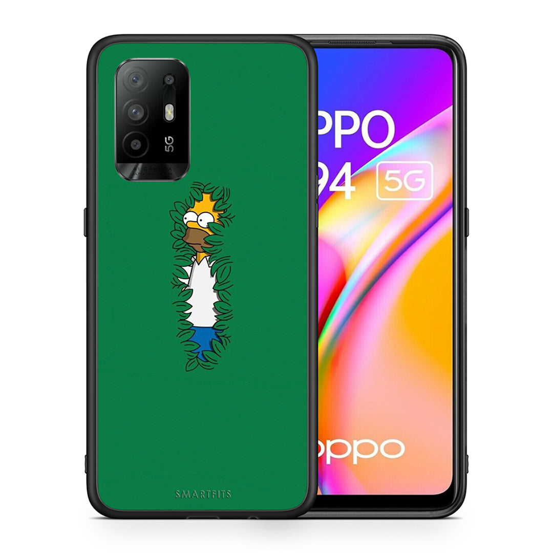 Θήκη Αγίου Βαλεντίνου Oppo A94 5G Bush Man από τη Smartfits με σχέδιο στο πίσω μέρος και μαύρο περίβλημα | Oppo A94 5G Bush Man case with colorful back and black bezels