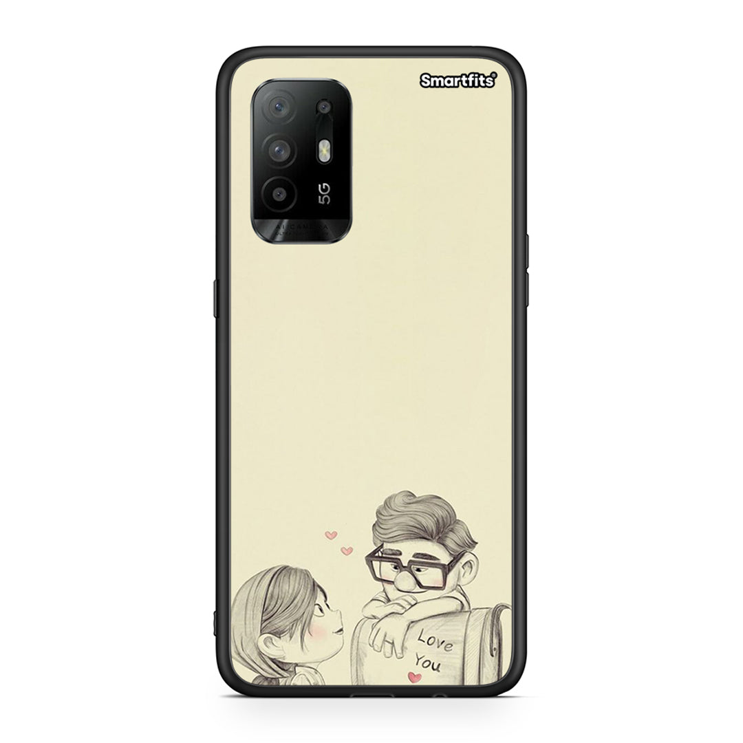 Oppo A94 5G Carl And Ellie θήκη από τη Smartfits με σχέδιο στο πίσω μέρος και μαύρο περίβλημα | Smartphone case with colorful back and black bezels by Smartfits