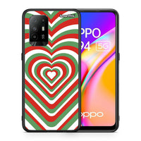 Thumbnail for Θήκη Oppo A94 5G Christmas Hearts από τη Smartfits με σχέδιο στο πίσω μέρος και μαύρο περίβλημα | Oppo A94 5G Christmas Hearts case with colorful back and black bezels