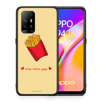 Thumbnail for Θήκη Αγίου Βαλεντίνου Oppo A94 5G Fries Before Guys από τη Smartfits με σχέδιο στο πίσω μέρος και μαύρο περίβλημα | Oppo A94 5G Fries Before Guys case with colorful back and black bezels