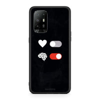 Thumbnail for Oppo A94 5G Heart Vs Brain Θήκη Αγίου Βαλεντίνου από τη Smartfits με σχέδιο στο πίσω μέρος και μαύρο περίβλημα | Smartphone case with colorful back and black bezels by Smartfits