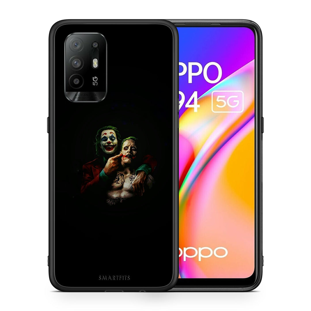 Θήκη Oppo A94 5G Clown Hero από τη Smartfits με σχέδιο στο πίσω μέρος και μαύρο περίβλημα | Oppo A94 5G Clown Hero case with colorful back and black bezels