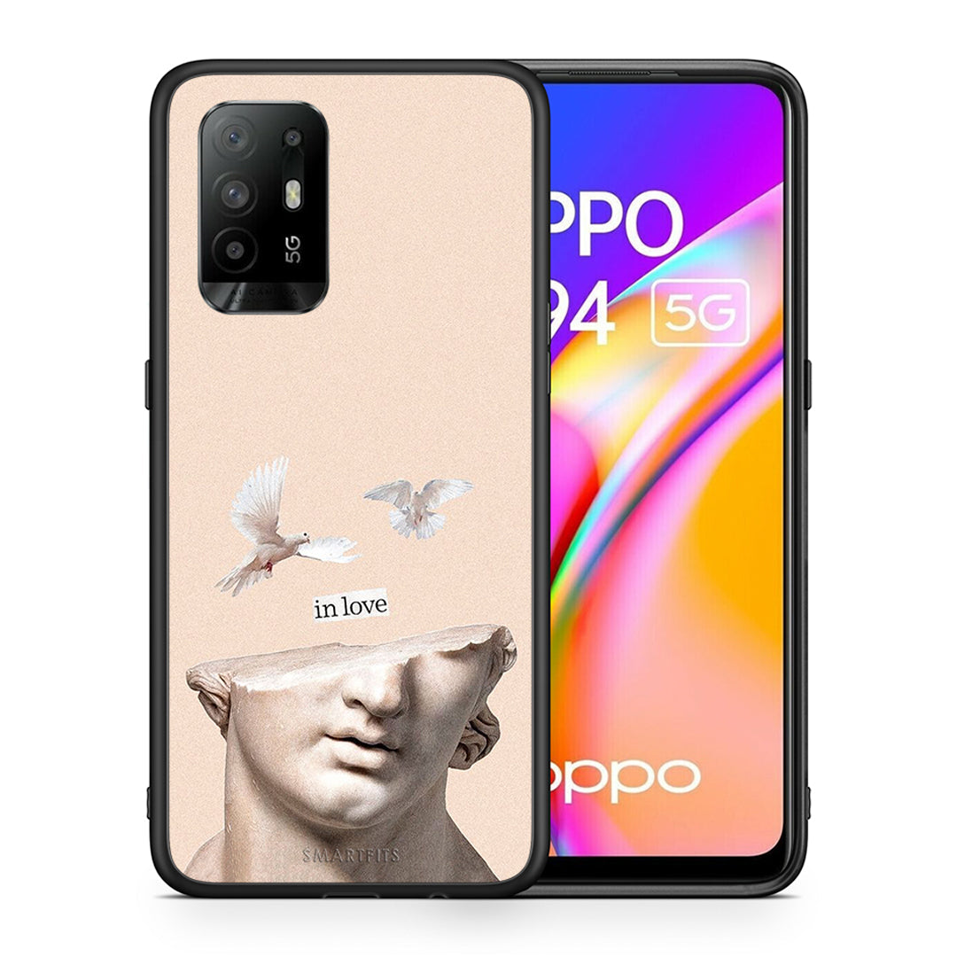 Θήκη Oppo A94 5G In Love από τη Smartfits με σχέδιο στο πίσω μέρος και μαύρο περίβλημα | Oppo A94 5G In Love case with colorful back and black bezels