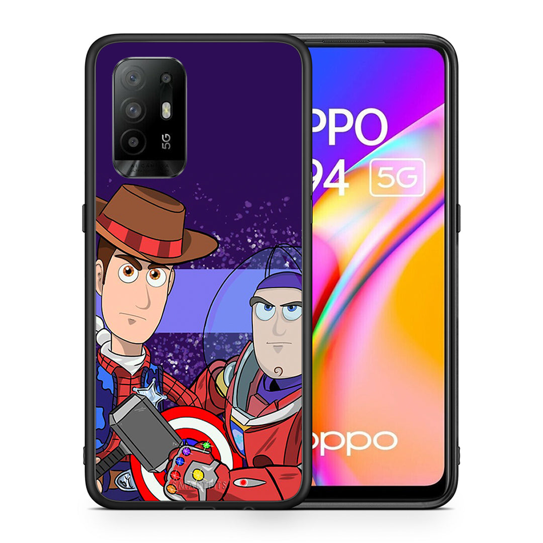 Θήκη Oppo A94 5G Infinity Story από τη Smartfits με σχέδιο στο πίσω μέρος και μαύρο περίβλημα | Oppo A94 5G Infinity Story case with colorful back and black bezels