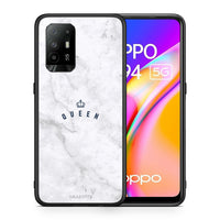 Thumbnail for Θήκη Oppo A94 5G Queen Marble από τη Smartfits με σχέδιο στο πίσω μέρος και μαύρο περίβλημα | Oppo A94 5G Queen Marble case with colorful back and black bezels