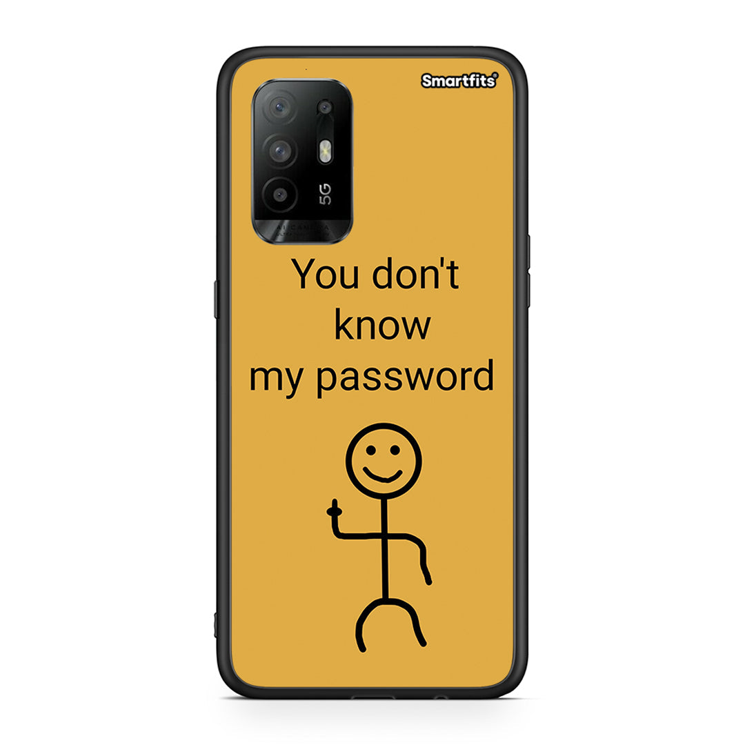 Oppo A94 5G My Password θήκη από τη Smartfits με σχέδιο στο πίσω μέρος και μαύρο περίβλημα | Smartphone case with colorful back and black bezels by Smartfits