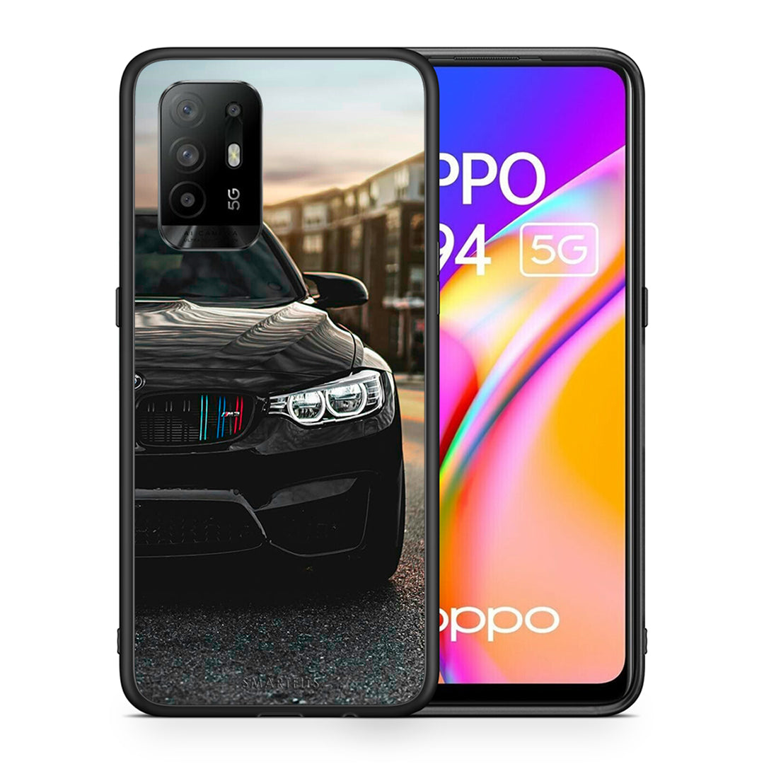 Θήκη Oppo A94 5G M3 Racing από τη Smartfits με σχέδιο στο πίσω μέρος και μαύρο περίβλημα | Oppo A94 5G M3 Racing case with colorful back and black bezels