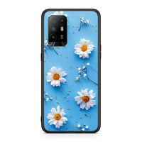 Thumbnail for Oppo A94 5G Real Daisies θήκη από τη Smartfits με σχέδιο στο πίσω μέρος και μαύρο περίβλημα | Smartphone case with colorful back and black bezels by Smartfits