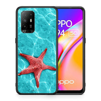 Thumbnail for Θήκη Oppo A94 5G Red Starfish από τη Smartfits με σχέδιο στο πίσω μέρος και μαύρο περίβλημα | Oppo A94 5G Red Starfish case with colorful back and black bezels