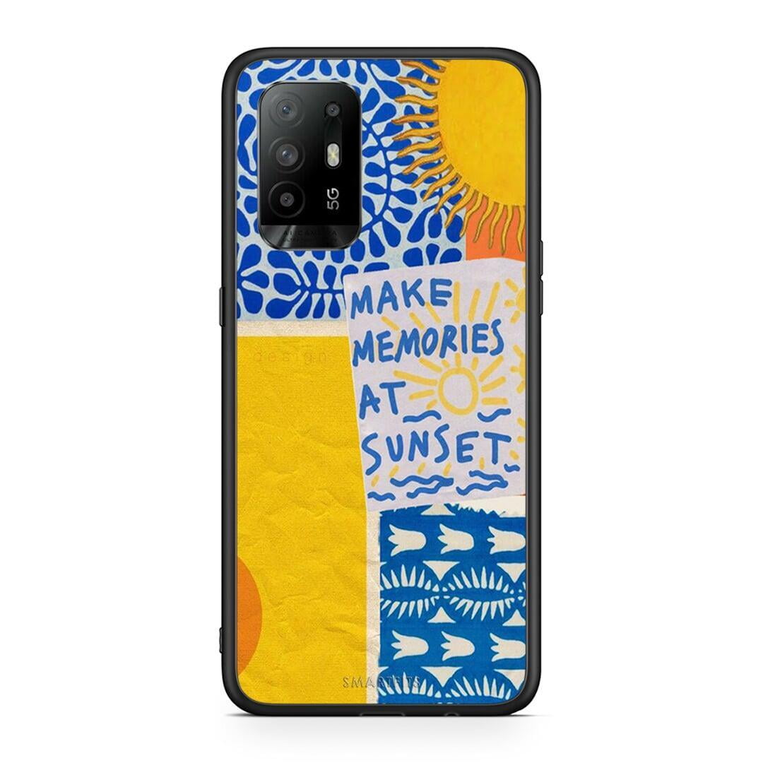 Oppo A94 5G Sunset Memories Θήκη από τη Smartfits με σχέδιο στο πίσω μέρος και μαύρο περίβλημα | Smartphone case with colorful back and black bezels by Smartfits