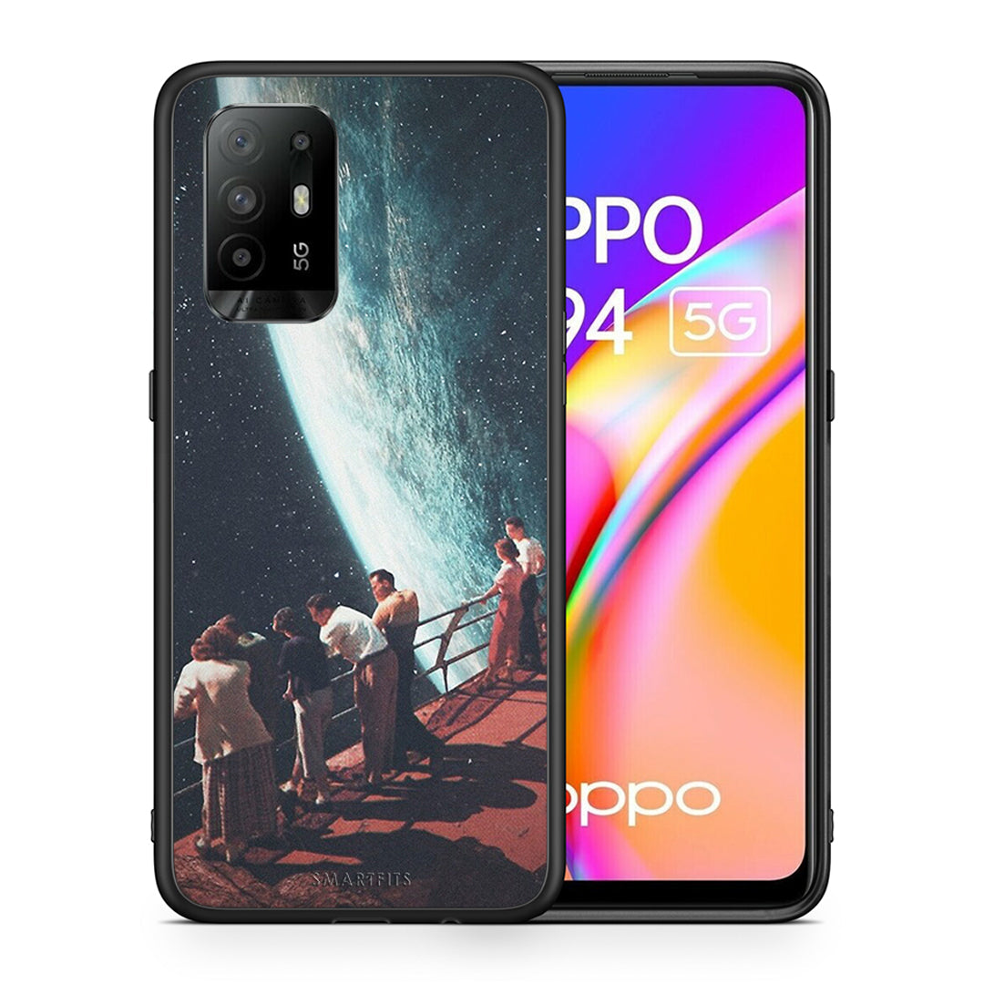 Θήκη Oppo A94 5G Surreal View από τη Smartfits με σχέδιο στο πίσω μέρος και μαύρο περίβλημα | Oppo A94 5G Surreal View case with colorful back and black bezels