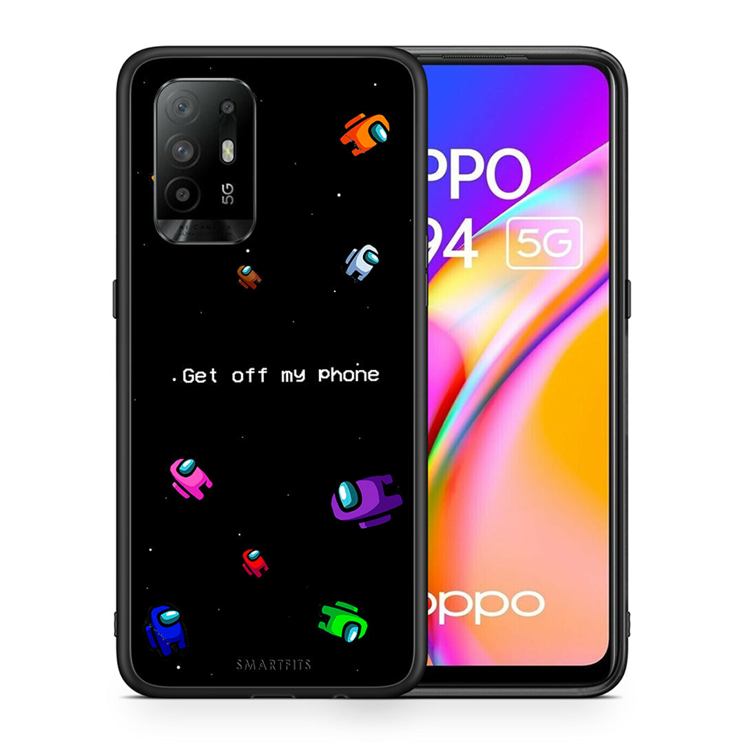 Θήκη Oppo A94 5G AFK Text από τη Smartfits με σχέδιο στο πίσω μέρος και μαύρο περίβλημα | Oppo A94 5G AFK Text case with colorful back and black bezels