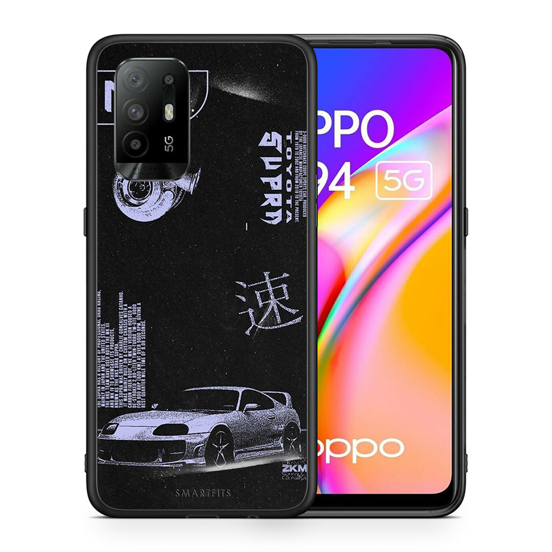 Θήκη Αγίου Βαλεντίνου Oppo A94 5G Tokyo Drift από τη Smartfits με σχέδιο στο πίσω μέρος και μαύρο περίβλημα | Oppo A94 5G Tokyo Drift case with colorful back and black bezels