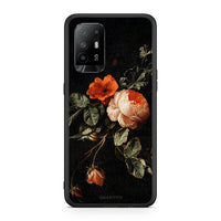 Thumbnail for Oppo A94 5G Vintage Roses θήκη από τη Smartfits με σχέδιο στο πίσω μέρος και μαύρο περίβλημα | Smartphone case with colorful back and black bezels by Smartfits