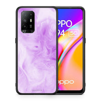 Thumbnail for Θήκη Oppo A94 5G Lavender Watercolor από τη Smartfits με σχέδιο στο πίσω μέρος και μαύρο περίβλημα | Oppo A94 5G Lavender Watercolor case with colorful back and black bezels