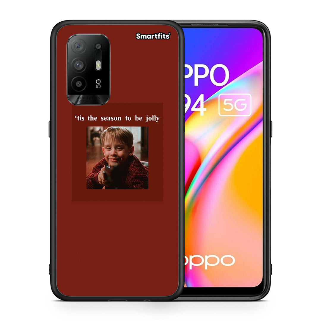 Θήκη Oppo A94 5G Xmas Ultimate Spirit από τη Smartfits με σχέδιο στο πίσω μέρος και μαύρο περίβλημα | Oppo A94 5G Xmas Ultimate Spirit case with colorful back and black bezels