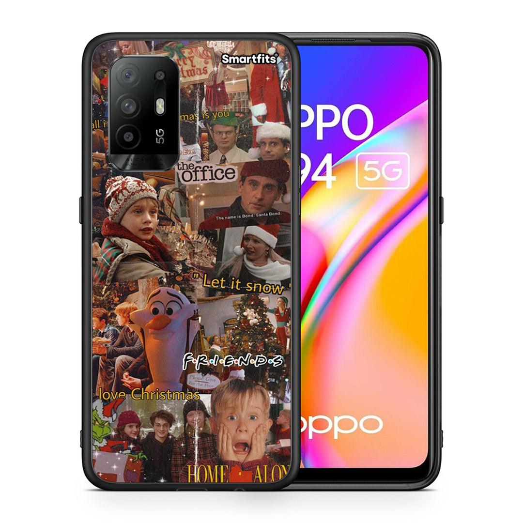 Θήκη Oppo A94 5G Xmas Wishes από τη Smartfits με σχέδιο στο πίσω μέρος και μαύρο περίβλημα | Oppo A94 5G Xmas Wishes case with colorful back and black bezels