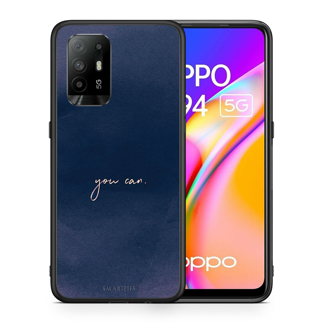 Θήκη Oppo A94 5G You Can από τη Smartfits με σχέδιο στο πίσω μέρος και μαύρο περίβλημα | Oppo A94 5G You Can case with colorful back and black bezels