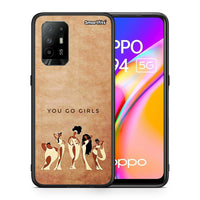 Thumbnail for Θήκη Oppo A94 5G You Go Girl από τη Smartfits με σχέδιο στο πίσω μέρος και μαύρο περίβλημα | Oppo A94 5G You Go Girl case with colorful back and black bezels