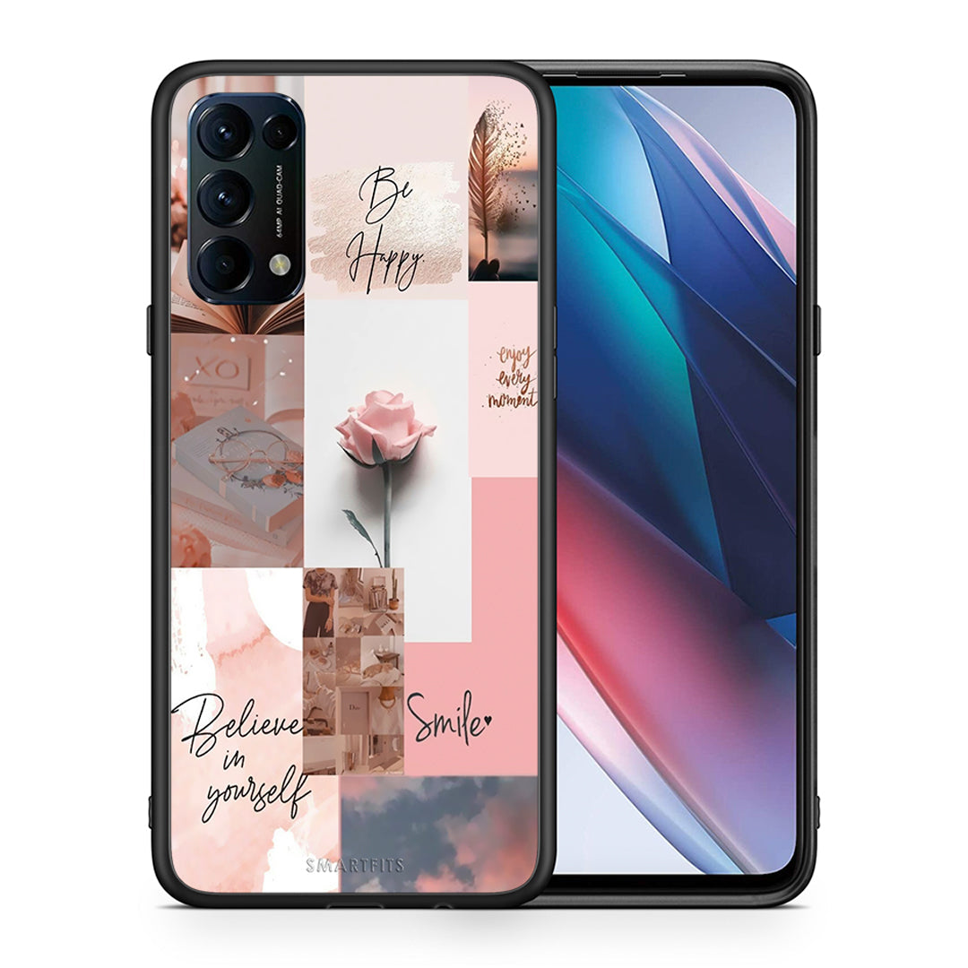 Θήκη Oppo Find X3 Lite / Reno 5 5G / Reno 5 4G Aesthetic Collage από τη Smartfits με σχέδιο στο πίσω μέρος και μαύρο περίβλημα | Oppo Find X3 Lite / Reno 5 5G / Reno 5 4G Aesthetic Collage case with colorful back and black bezels