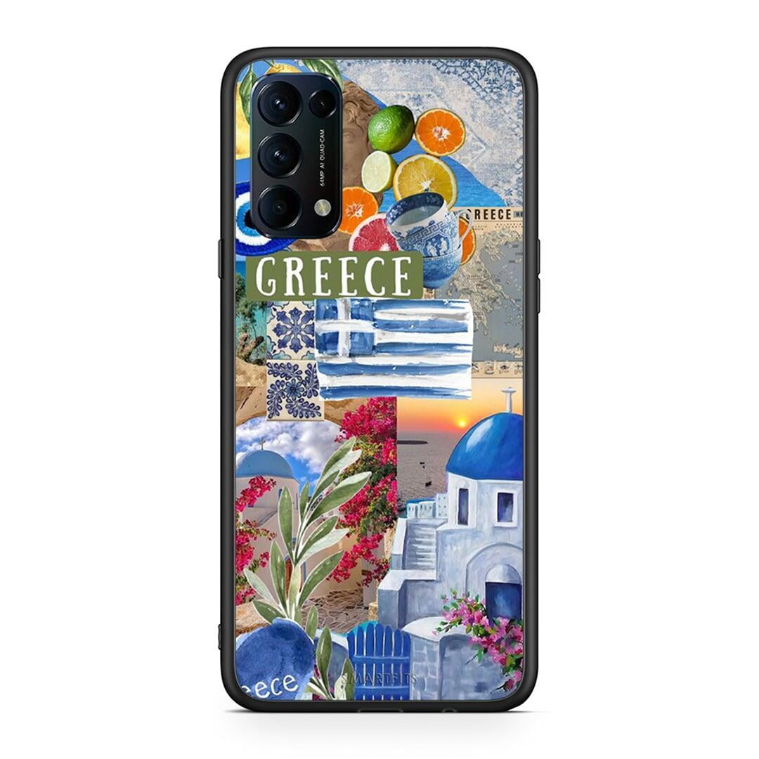 Oppo Find X3 Lite / Reno 5 5G / Reno 5 4G All Greek Θήκη από τη Smartfits με σχέδιο στο πίσω μέρος και μαύρο περίβλημα | Smartphone case with colorful back and black bezels by Smartfits