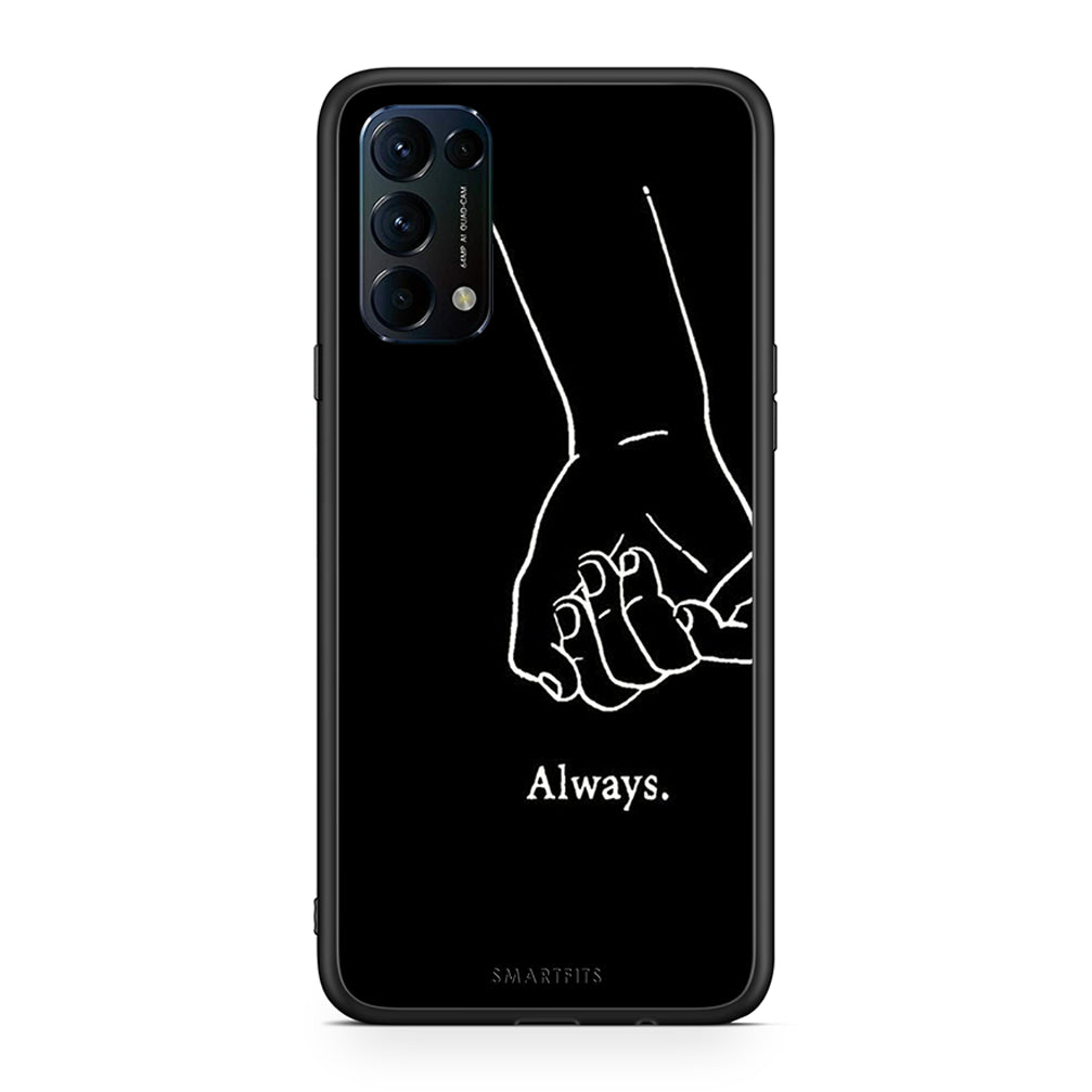Oppo Find X3 Lite / Reno 5 5G / Reno 5 4G Always & Forever 1 Θήκη Αγίου Βαλεντίνου από τη Smartfits με σχέδιο στο πίσω μέρος και μαύρο περίβλημα | Smartphone case with colorful back and black bezels by Smartfits