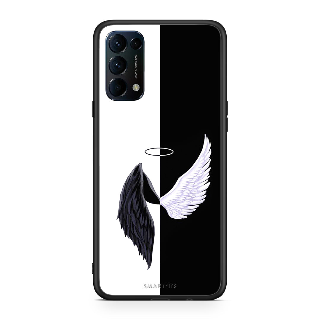 Oppo Find X3 Lite / Reno 5 5G / Reno 5 4G Angels Demons θήκη από τη Smartfits με σχέδιο στο πίσω μέρος και μαύρο περίβλημα | Smartphone case with colorful back and black bezels by Smartfits