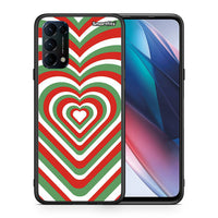 Thumbnail for Θήκη Oppo Find X3 Lite / Reno 5 5G / Reno 5 4G Christmas Hearts από τη Smartfits με σχέδιο στο πίσω μέρος και μαύρο περίβλημα | Oppo Find X3 Lite / Reno 5 5G / Reno 5 4G Christmas Hearts case with colorful back and black bezels