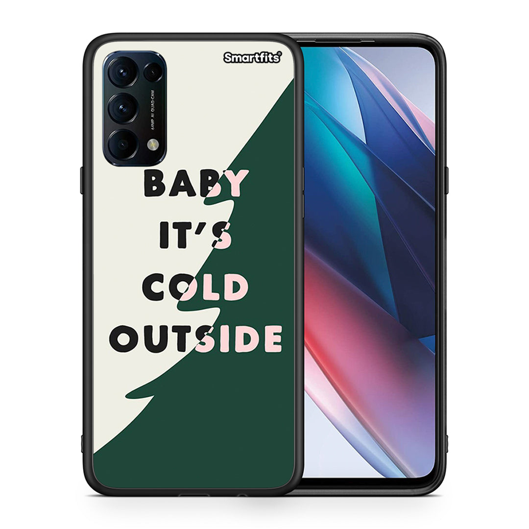 Θήκη Oppo Find X3 Lite / Reno 5 5G / Reno 5 4G Cold Outside από τη Smartfits με σχέδιο στο πίσω μέρος και μαύρο περίβλημα | Oppo Find X3 Lite / Reno 5 5G / Reno 5 4G Cold Outside case with colorful back and black bezels