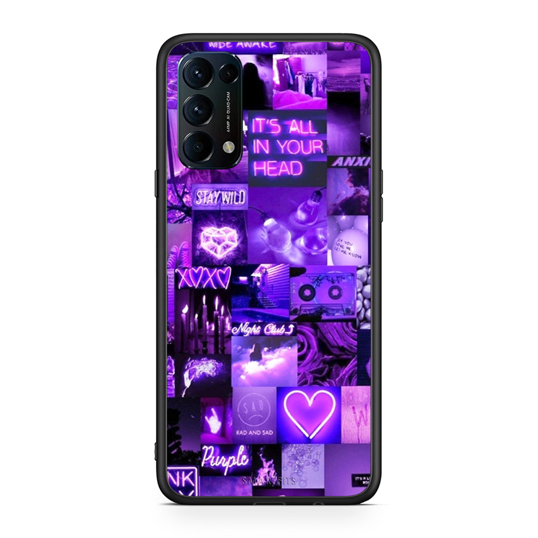Oppo Find X3 Lite / Reno 5 5G / Reno 5 4G Collage Stay Wild Θήκη Αγίου Βαλεντίνου από τη Smartfits με σχέδιο στο πίσω μέρος και μαύρο περίβλημα | Smartphone case with colorful back and black bezels by Smartfits