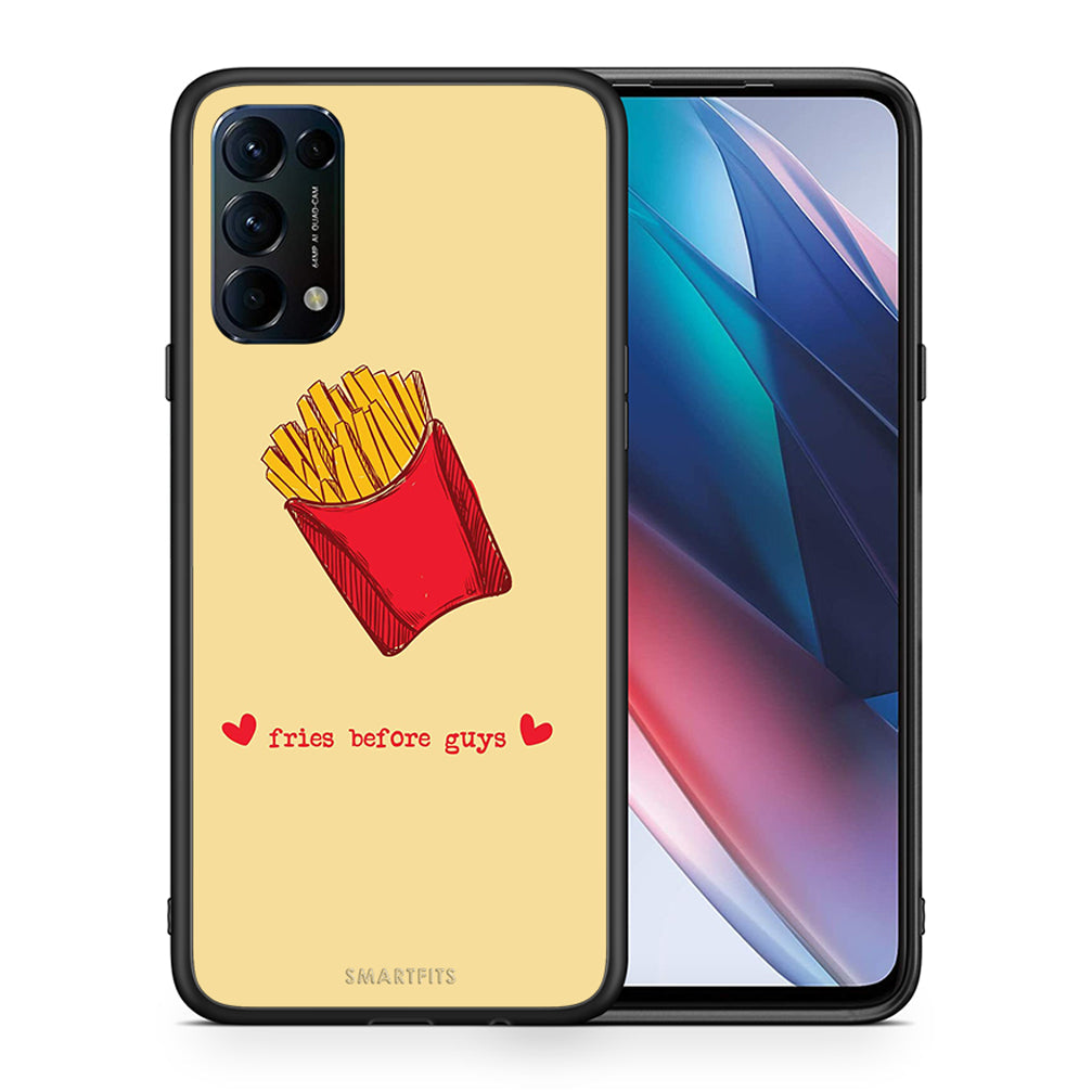 Θήκη Αγίου Βαλεντίνου Oppo Find X3 Lite / Reno 5 5G / Reno 5 4G Fries Before Guys από τη Smartfits με σχέδιο στο πίσω μέρος και μαύρο περίβλημα | Oppo Find X3 Lite / Reno 5 5G / Reno 5 4G Fries Before Guys case with colorful back and black bezels