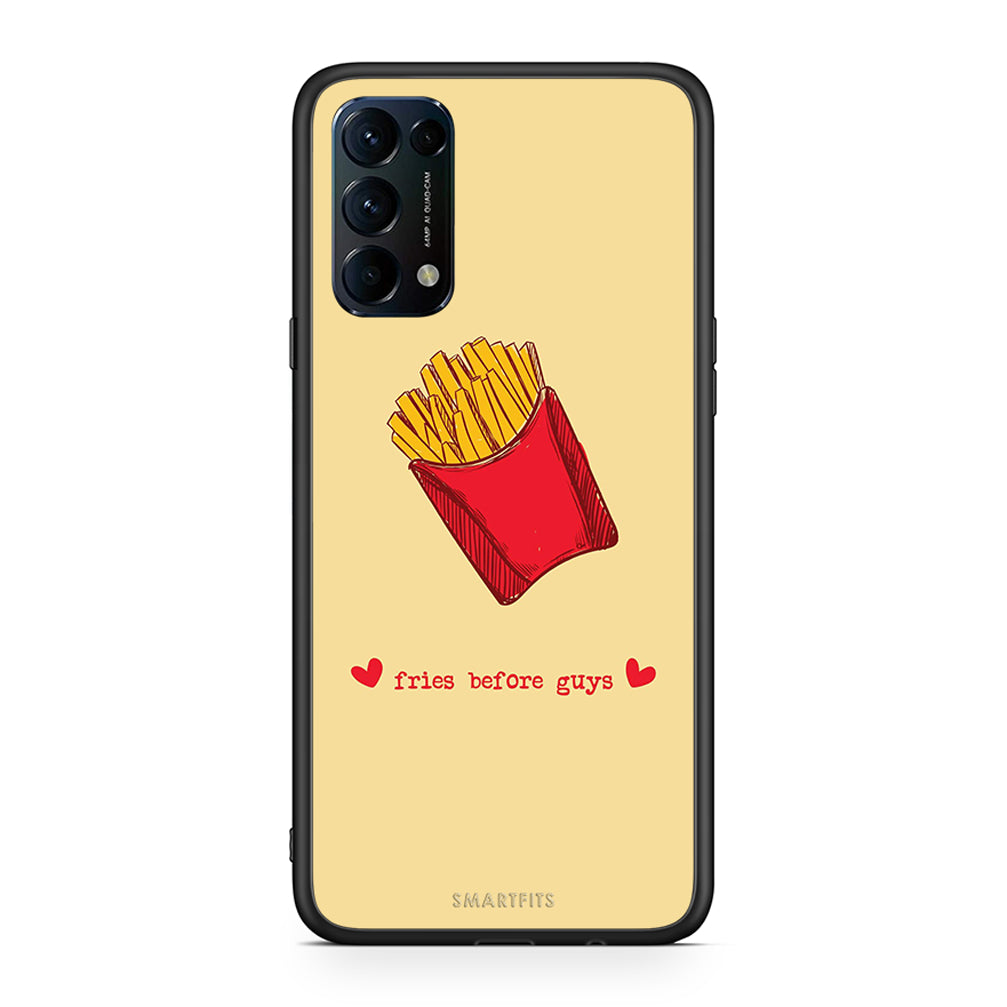 Oppo Find X3 Lite / Reno 5 5G / Reno 5 4G Fries Before Guys Θήκη Αγίου Βαλεντίνου από τη Smartfits με σχέδιο στο πίσω μέρος και μαύρο περίβλημα | Smartphone case with colorful back and black bezels by Smartfits
