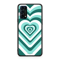 Thumbnail for Oppo Find X3 Lite / Reno 5 5G / Reno 5 4G Green Hearts θήκη από τη Smartfits με σχέδιο στο πίσω μέρος και μαύρο περίβλημα | Smartphone case with colorful back and black bezels by Smartfits