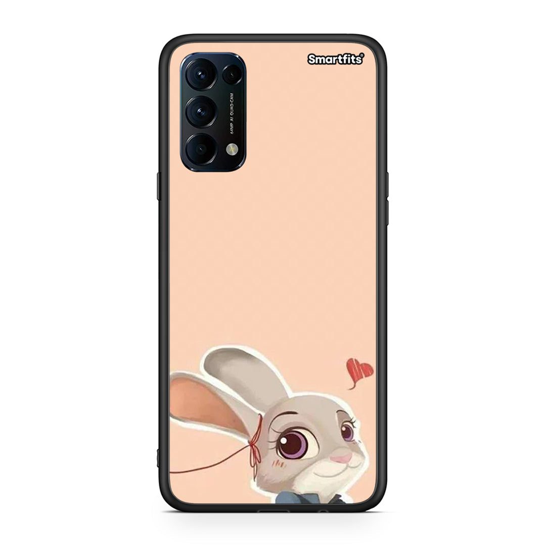 Oppo Find X3 Lite / Reno 5 5G / Reno 5 4G Nick Wilde And Judy Hopps Love 2 θήκη από τη Smartfits με σχέδιο στο πίσω μέρος και μαύρο περίβλημα | Smartphone case with colorful back and black bezels by Smartfits