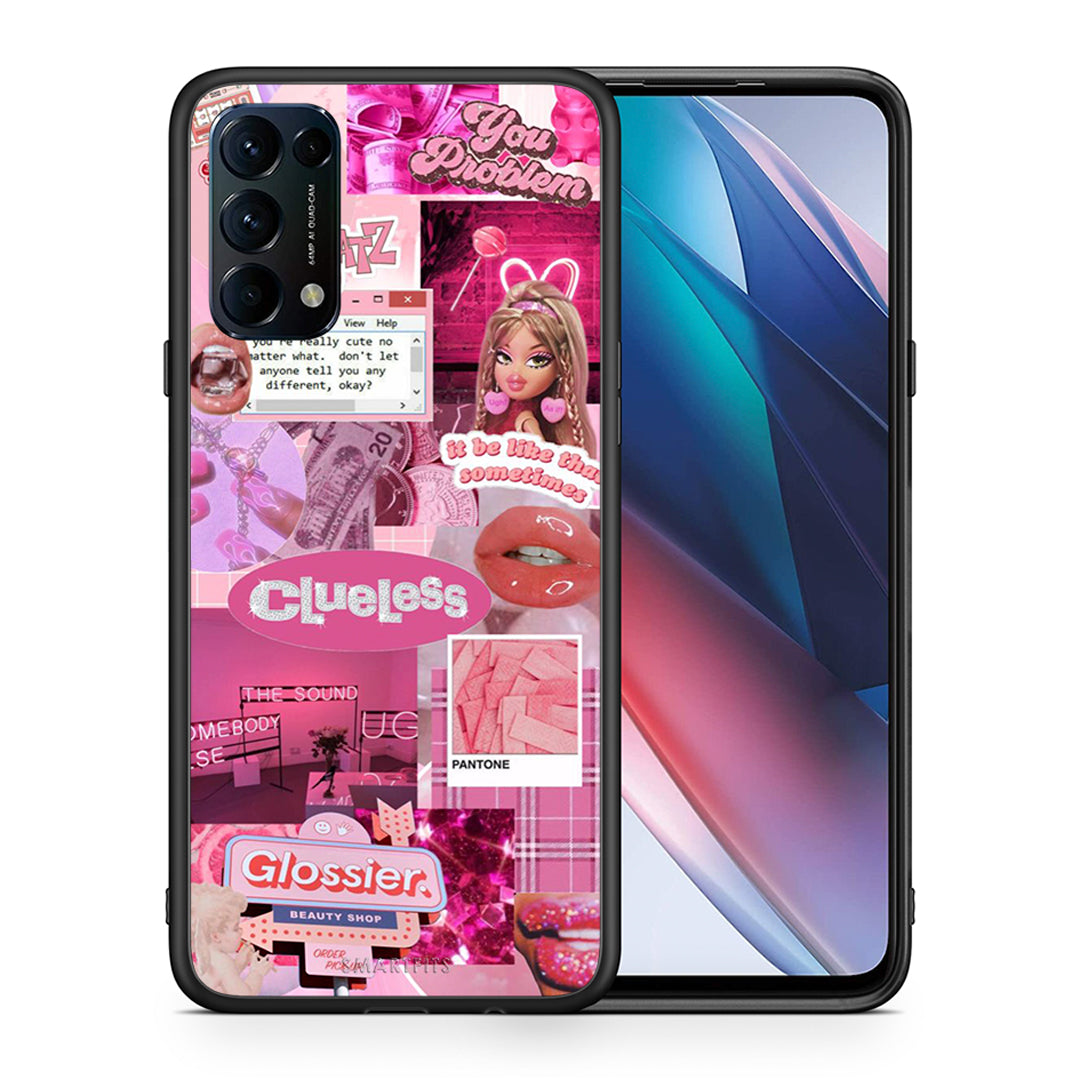 Θήκη Αγίου Βαλεντίνου Oppo Find X3 Lite / Reno 5 5G / Reno 5 4G Pink Love από τη Smartfits με σχέδιο στο πίσω μέρος και μαύρο περίβλημα | Oppo Find X3 Lite / Reno 5 5G / Reno 5 4G Pink Love case with colorful back and black bezels