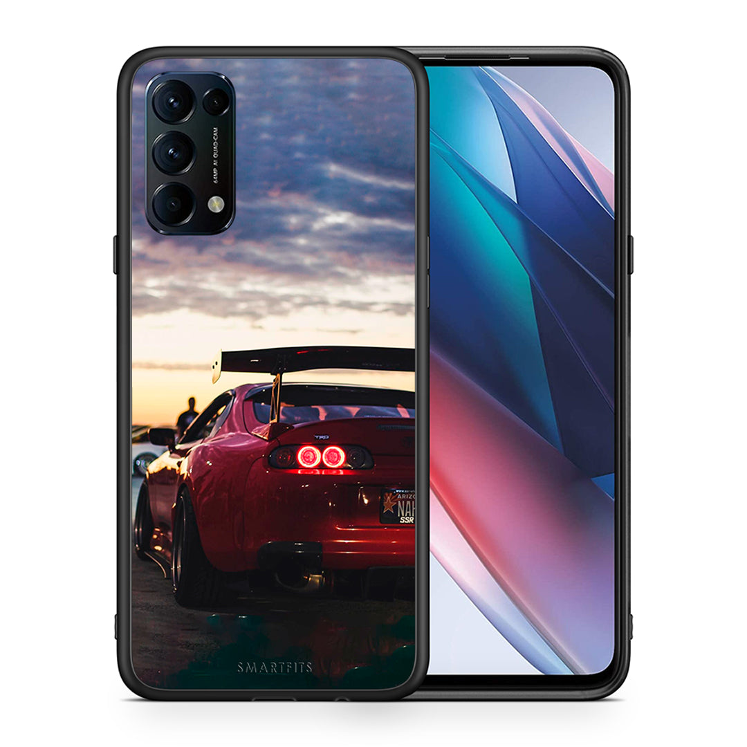 Θήκη Oppo Find X3 Lite / Reno 5 5G / Reno 5 4G Racing Supra από τη Smartfits με σχέδιο στο πίσω μέρος και μαύρο περίβλημα | Oppo Find X3 Lite / Reno 5 5G / Reno 5 4G Racing Supra case with colorful back and black bezels