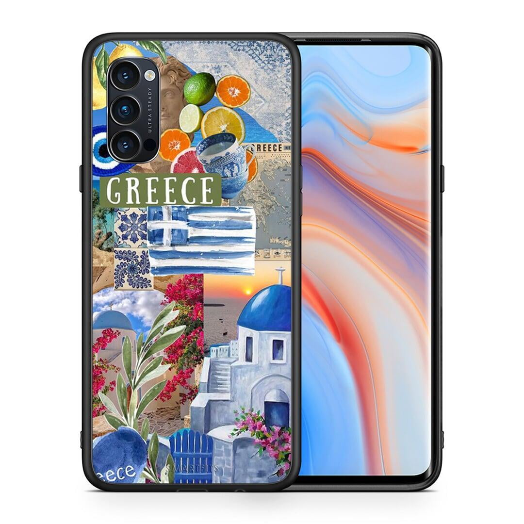 Θήκη Oppo Reno4 Pro 5G All Greek από τη Smartfits με σχέδιο στο πίσω μέρος και μαύρο περίβλημα | Oppo Reno4 Pro 5G All Greek case with colorful back and black bezels