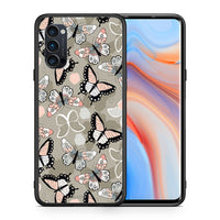 Thumbnail for Θήκη Oppo Reno4 Pro 5G Butterflies Boho από τη Smartfits με σχέδιο στο πίσω μέρος και μαύρο περίβλημα | Oppo Reno4 Pro 5G Butterflies Boho case with colorful back and black bezels