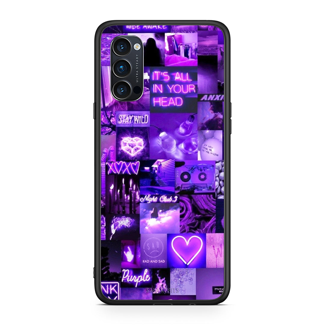 Oppo Reno4 Pro 5G Collage Stay Wild Θήκη Αγίου Βαλεντίνου από τη Smartfits με σχέδιο στο πίσω μέρος και μαύρο περίβλημα | Smartphone case with colorful back and black bezels by Smartfits