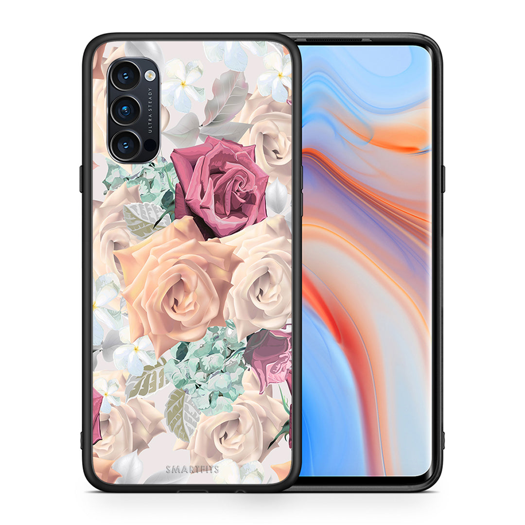 Θήκη Oppo Reno4 Pro 5G Bouquet Floral από τη Smartfits με σχέδιο στο πίσω μέρος και μαύρο περίβλημα | Oppo Reno4 Pro 5G Bouquet Floral case with colorful back and black bezels