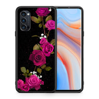 Thumbnail for Θήκη Oppo Reno4 Pro 5G Red Roses Flower από τη Smartfits με σχέδιο στο πίσω μέρος και μαύρο περίβλημα | Oppo Reno4 Pro 5G Red Roses Flower case with colorful back and black bezels