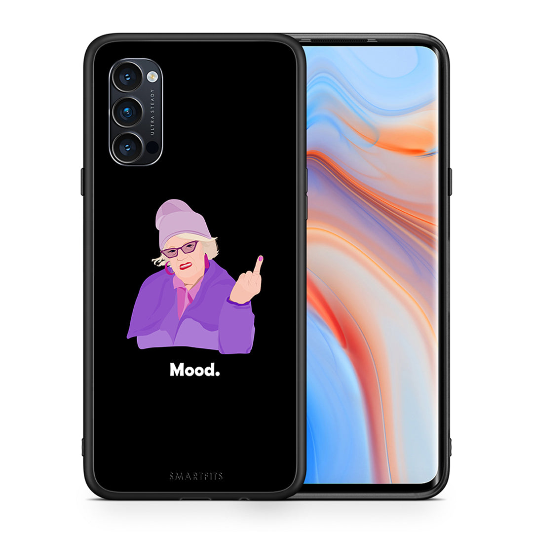 Θήκη Oppo Reno4 Pro 5G Grandma Mood Black από τη Smartfits με σχέδιο στο πίσω μέρος και μαύρο περίβλημα | Oppo Reno4 Pro 5G Grandma Mood Black case with colorful back and black bezels