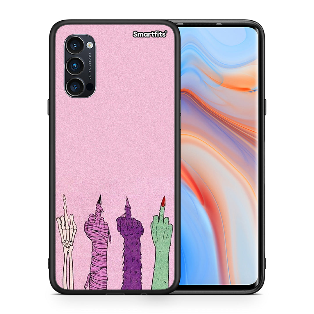 Θήκη Oppo Reno4 Pro 5G Halloween Be A Lady από τη Smartfits με σχέδιο στο πίσω μέρος και μαύρο περίβλημα | Oppo Reno4 Pro 5G Halloween Be A Lady case with colorful back and black bezels