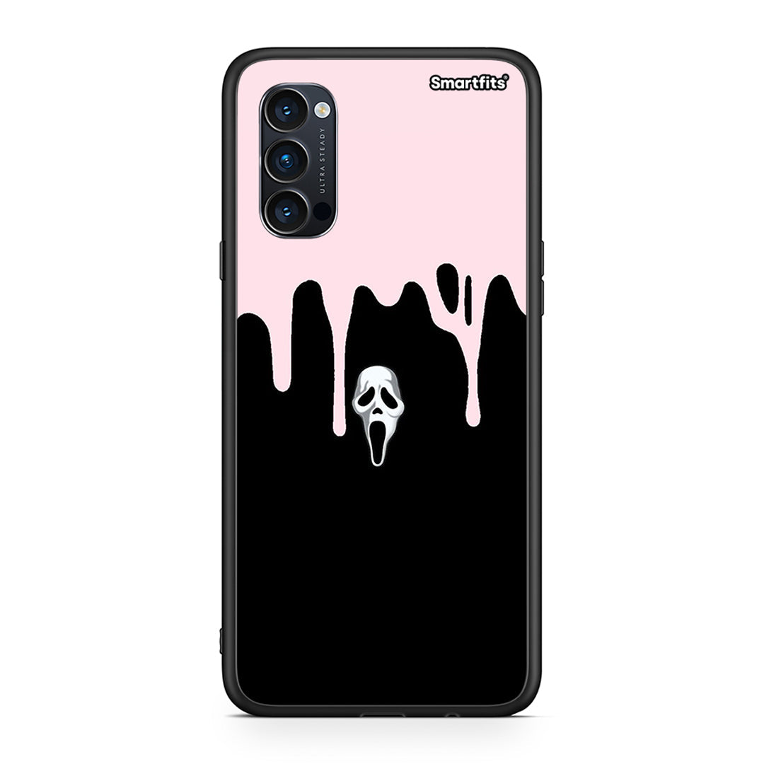 Oppo Reno4 Pro 5G Melting Halloween Mask θήκη από τη Smartfits με σχέδιο στο πίσω μέρος και μαύρο περίβλημα | Smartphone case with colorful back and black bezels by Smartfits