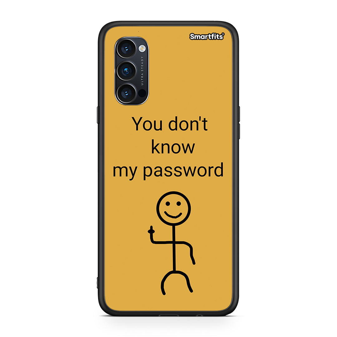 Oppo Reno4 Pro 5G My Password θήκη από τη Smartfits με σχέδιο στο πίσω μέρος και μαύρο περίβλημα | Smartphone case with colorful back and black bezels by Smartfits