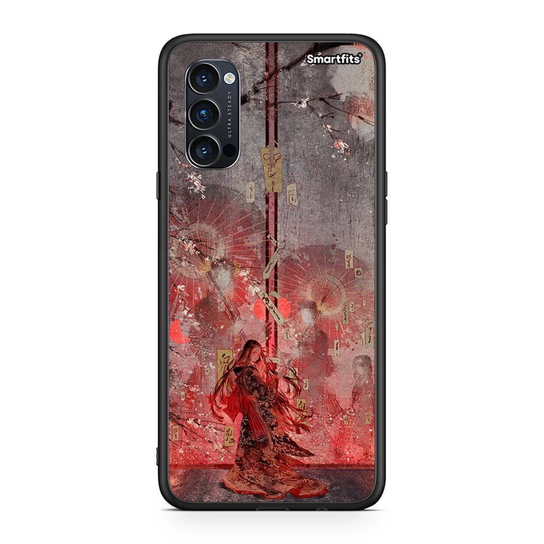 Oppo Reno4 Pro 5G Nezuko Kamado θήκη από τη Smartfits με σχέδιο στο πίσω μέρος και μαύρο περίβλημα | Smartphone case with colorful back and black bezels by Smartfits